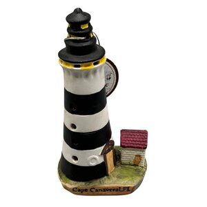 Cape Canaveral Lighthouse collection Ceramic figurine black white House READ